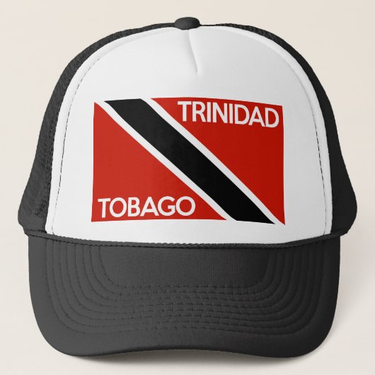 Landesflagge-Textname Trinidads Tobago Truckerkappe (Vorderseite)
