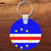 Landesflagge von Kap Verde lange Schlüsselanhänger (Vorderseite)