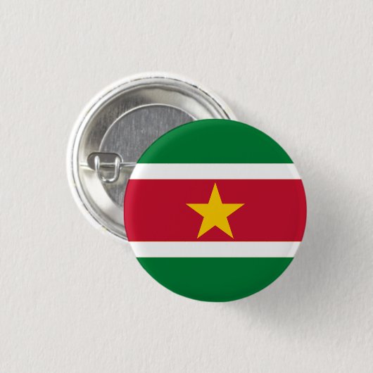 Landesflagge von Suriname Button (Vorne & Hinten)
