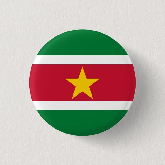 Landesflagge von Suriname Button (Vorderseite)