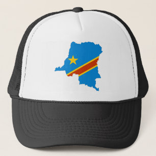 Landesflaggekarte Zaires der Kongo Truckerkappe