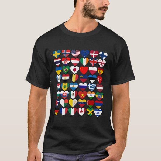 Landesflaggen der Welt T-Shirt (Vorderseite)