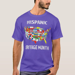 Landesflaggen für das hispanische Kulturerbe Monat T-Shirt