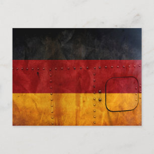 Landesflaggen in Schwierigkeiten Deutschland Postkarte