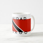 Landesflaggesymbol-Namentext Trinidads Tobago Kaffeetasse (VorderseiteRechts)