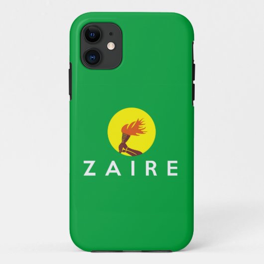 Landesflaggesymbol-Namentext Zaires der Kongo Case-Mate iPhone Hülle (Rückseite)