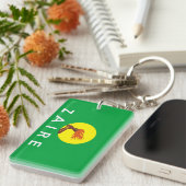 Landesflaggesymbol-Namentext Zaires der Kongo Schlüsselanhänger (Vorderseite rechts)