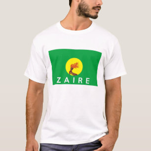 Landesflaggesymbol-Namentext Zaires der Kongo T-Shirt