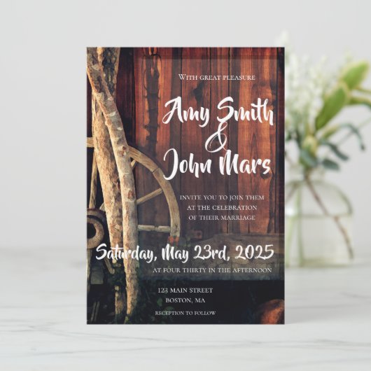 Landeshochzeit Einladung (Stehend Vorderseite)