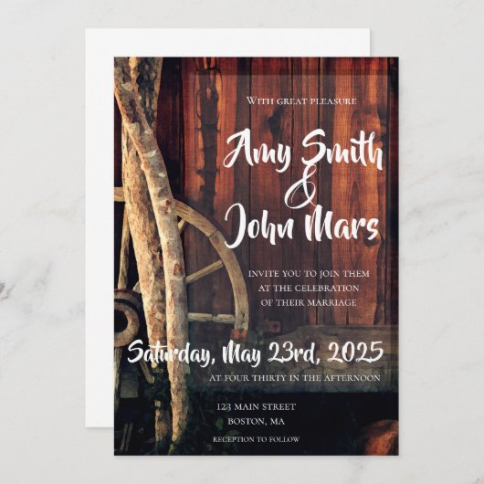 Landeshochzeit Einladung (Vorne/Hinten)