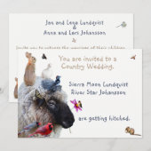 Landeshochzeit oder Verlobung: Einladungen (Vorne/Hinten)