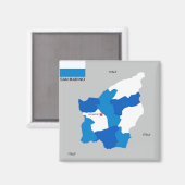 Landeskarte für Sant-Marino Magnet (Vorderseite/Rückseite)