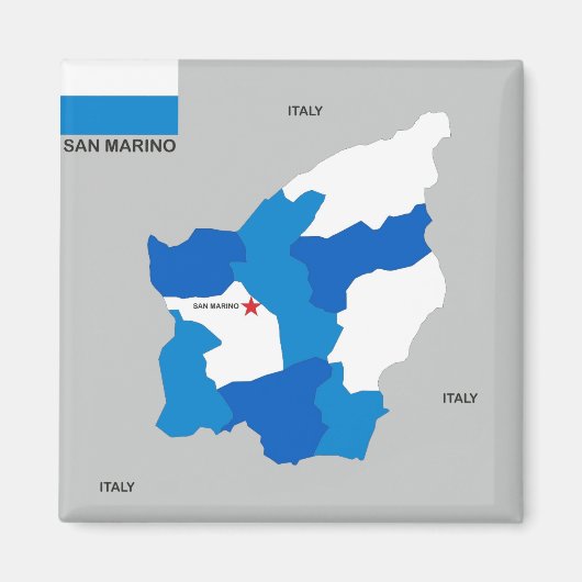 Landeskarte für Sant-Marino Magnet (Vorne)