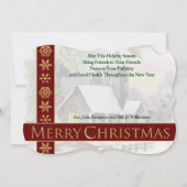 Landeskirche Vintag Extravagant Feiertagskarte (Rückseite)