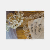 Landesvorstand und Blume-Hochzeit Fleecedecke (Vorderseite (Horizontal))