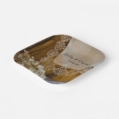 Landesvorstand und Blume-Hochzeit Pappteller (Gewinkelt)