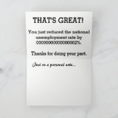 LANDETE einen JOB, Karte (Innenseite)