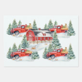 Landfarm Barn Truck Snowman Geschenkpapier Set (Vorderseite 3)