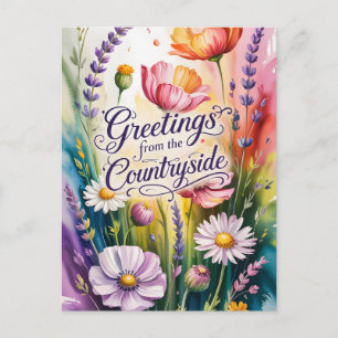 Landfloristik Countryside Greetings Postkarte
