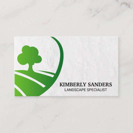 Landflucht | Baum in einem Feld Visitenkarte (Vorderseite)