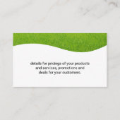 Landflucht | Bäume | Gartenwerkzeuge Visitenkarte (Rückseite)