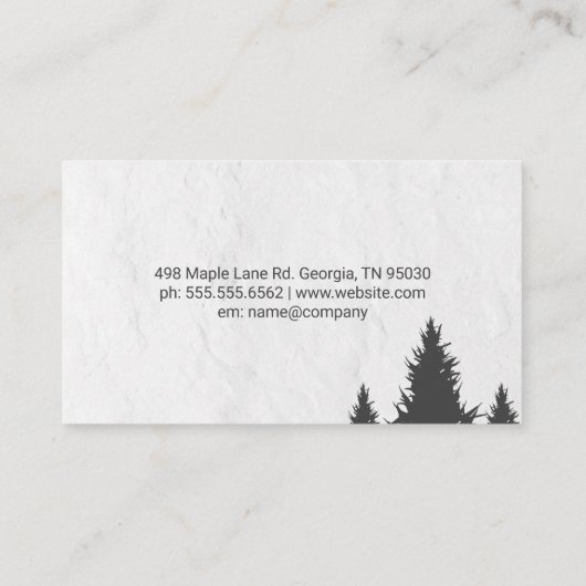 Landflucht | Bäume Visitenkarte (Rückseite)