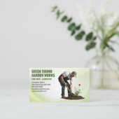 Landflucht | Gartenpflanzende Blume Visitenkarte (Stehend Vorderseite)