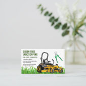 Landflucht | Rasenmäher Visitenkarte (Stehend Vorderseite)
