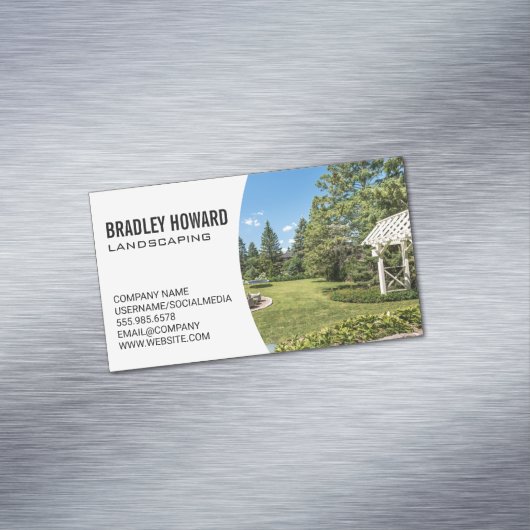 Landflucht | Residence Backyard Magnetische Visitenkarte (Beispiel)