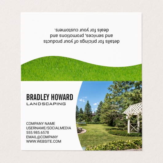 Landflucht | Residence Backyard Visitenkarten (Außenseite Aufgefaltet)