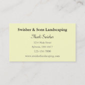 Landflucht Visitenkarte (Rückseite)