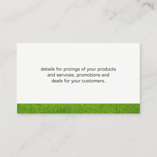 Landflucht Visitenkarte (Rückseite)