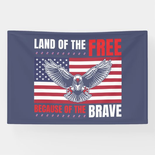 Landfreier mutiger Adler Banner (Horizontal)