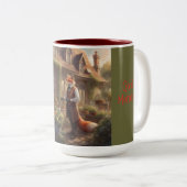 Landfuchs bewässert Gemüsegarten Zweifarbige Tasse (VorderseiteRechts)