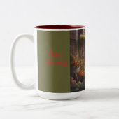 Landfuchs bewässert Gemüsegarten Zweifarbige Tasse (Links)