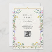Landgarten Florale QR-Code-Hochzeit Einladung (Rückseite)