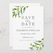 Landgarten Grünflächen Save the Date Einladung (Vorne/Hinten)