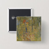 Landgarten mit Kruzifix (von Gustav Klimt) Button (Vorne & Hinten)