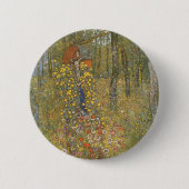 Landgarten mit Kruzifix (von Gustav Klimt) Button (Vorderseite)