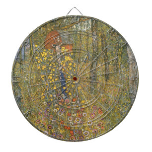 Landgarten mit Kruzifix (von Gustav Klimt) Dartscheibe
