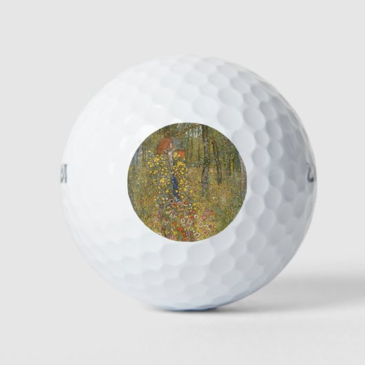 Landgarten mit Kruzifix (von Gustav Klimt) Golfball (Vorderseite)