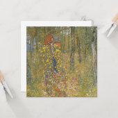 Landgarten mit Kruzifix (von Gustav Klimt) Karte (Vorderseite/Rückseite Beispiel)