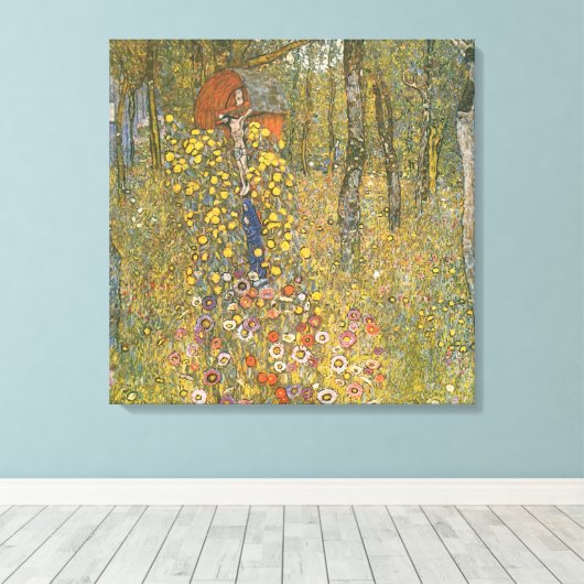 Landgarten mit Kruzifix (von Gustav Klimt) Leinwanddruck (Insitu (Holzboden))