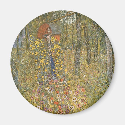Landgarten mit Kruzifix (von Gustav Klimt) Magnet (Vorne)