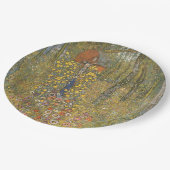 Landgarten mit Kruzifix (von Gustav Klimt) Pappteller (Schrägansicht)