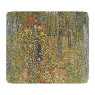 Landgarten mit Kruzifix (von Gustav Klimt) Schneidebrett