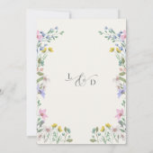 Landgarten-Wildblumen-Hochzeit Save The Date (Rückseite)
