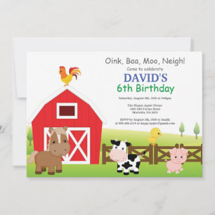 Landgeburtstagseinladung Land Barnyard-Party Einladung