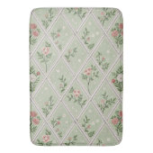 Landgrün antike Blume  Badematte (Vorderseite Vertikal)