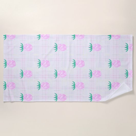 Landhaus-Ananas Strandtuch (Vorderseite)